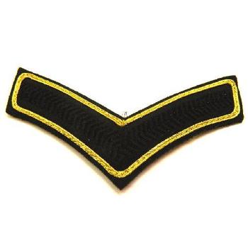 Ceremonial lance corporal stripe - black and green