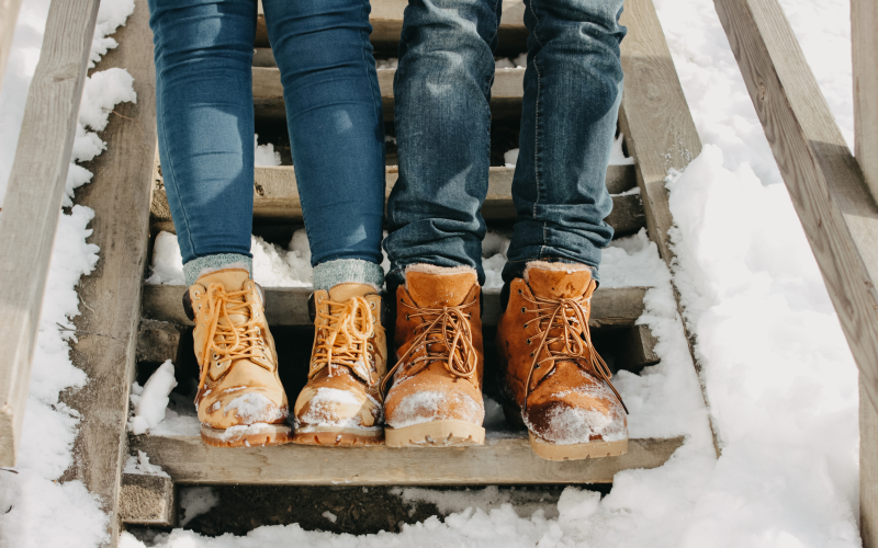 Winter Boots in Snow