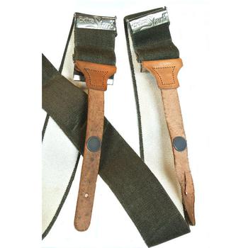 Braces NVA East German Strong Wide Army Issue Single Ended Leather Braces / Suspenders - main image