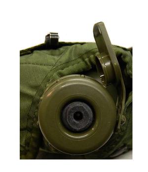 Plastic Military Flask with US military cover olive water bottle and cover - main image