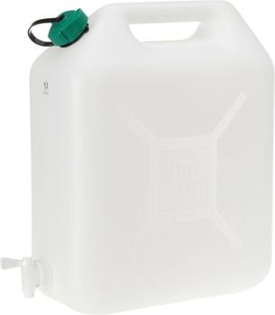 Water Container Strong Plastic 10 Litre Water Jerry Can Green top With Tap On Base - main image