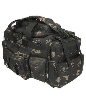 Saxon Holdall Molle compatible Military Style Carry Bag In Black MT Camo - main image