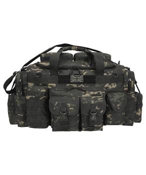 Saxon Holdall Molle compatible Military Style Carry Bag In Black MT Camo - main image