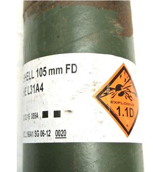 105mm Shell tube - military issue Hard Card shell housing tube - main image