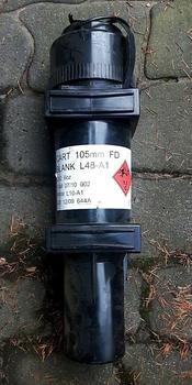  105mm Howitzer shell tube Military plastic Shell case - main image