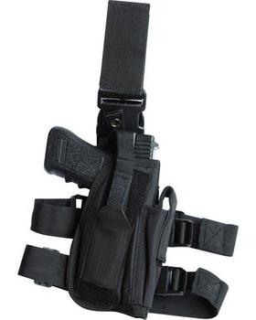 Black Leg Holster Tactical Drop Leg Lara Croft Style Gun Pistol Holster - main image