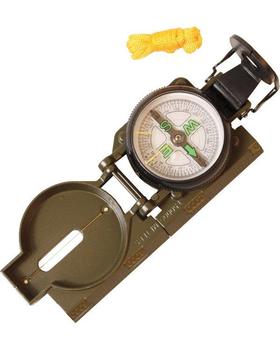 Lensmatic Compass Military Style Kombat Folding Metal Sighting Compass - main image