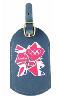 Official London 2012 Olympic Blue Leather PU Luggage Tag