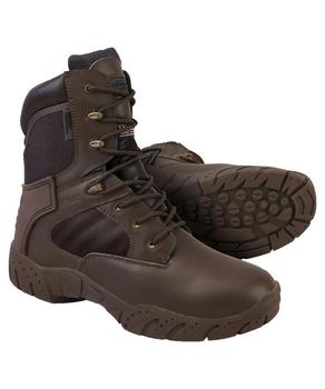 Brown side zip hileg boots - main image