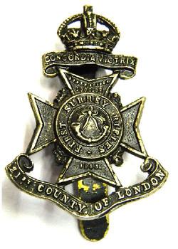 21st county of London Cap badge (first surrey rifles)