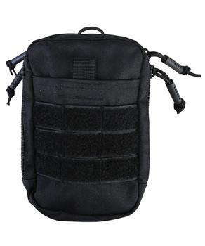 Splitter Pouch Zip Round Molle Belt Pouch - Black - main image