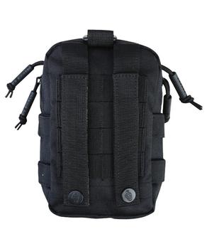Splitter Pouch Zip Round Molle Belt Pouch - Black - main image