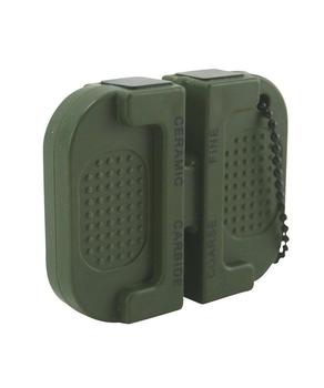Deluxe Precision Knife Sharpener Olive Green Angled Knife Sharpening Tool - main image