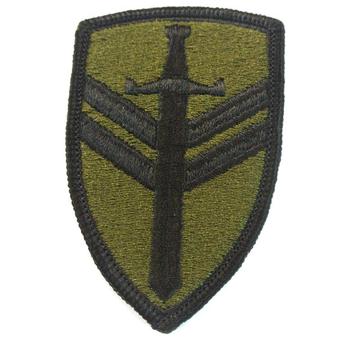 US 2nd Support Brigade olive cloth badge