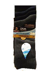 Socks, Cottton Pack of 3 mens Cotton rich Classic socks with Purista