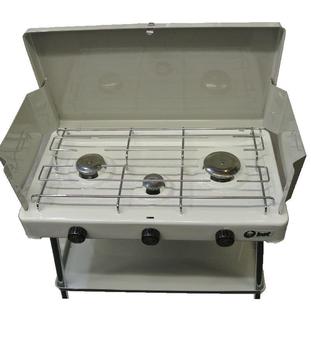 Triple Burner stove Free standing with windshield Or Stands on Legs New Italian Made - main image