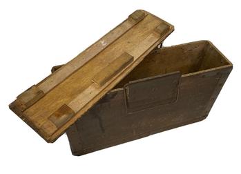 British Army Vintage WWII Type Wooden .303 Vickers Ammo box - main image