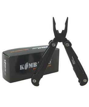 Kombat Black Multi Tool, Black Tactical General Purpose Pliers, Wirecutter Tool With Pouch - main image