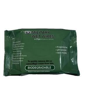 Military Face Wipes BCB Wet Wipes Great Camo Face Paint Remover - Pack 25 - main image