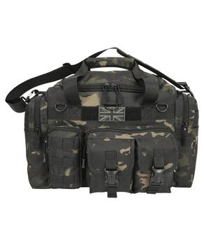 Saxon Holdall Molle compatible Military Style Carry Bag In Black MT Camo - main image