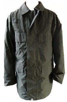 Police issue - Black Unlined longer length Waterproof Jacket with pockets, Graded - main image