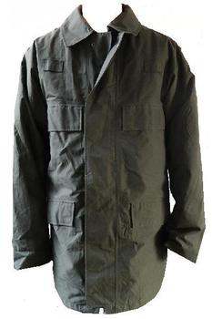 Police issue - Black Unlined longer length Waterproof Jacket with pockets, Graded