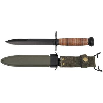 US M4 Bayonet With leather handle and M8 plastic sheath