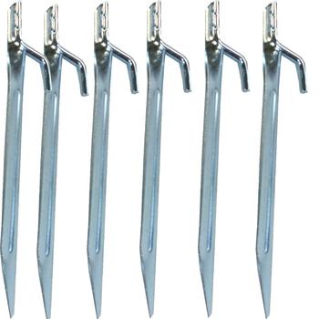 Tent Pegs Pack of 6 hooked lightweight tent pegs 