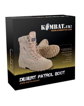 Desert Combat Patrol Boots Sand Colour Suede and Cordura Hi Leg Boot - main image