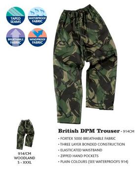 New Waterproof Breathable Ripstop Over Trousers British Woodland Camo Tempest Over Trousers - main image