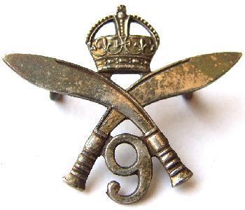 1939 Kings Crown Cap Badge To The 9th Gurkha Rifles - main image