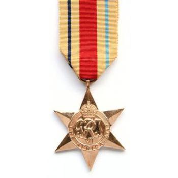Italian Star And Atlantic Star Unnamed As Issued Medal British WWII WW2 War Medal Full Size  - main image