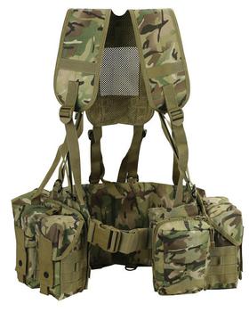 Airborne Webbing BTP Multicam Style Fully Padded and Adjustable Webbing Set
