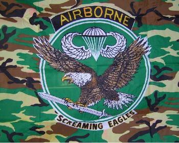 Screaming Eagle USA Camo Airborne Flag 5ft x 3ft New