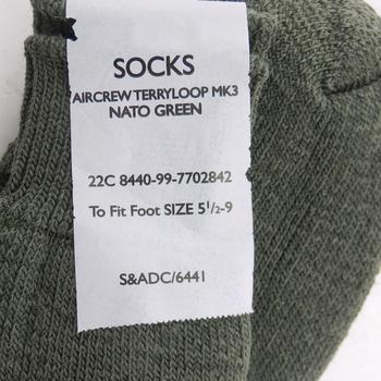 Aircrew Socks - Green RAF / Military Issue Long Warm Cold Weather Socks, New  - main image