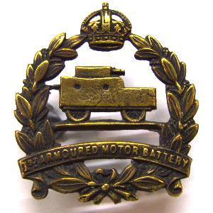 Cap Badge of the 1st Armoured Motor Battery