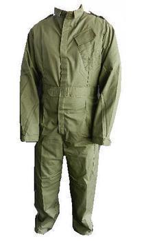 Coverall Olive green British Army Military Issue Velcro fronted With Chest Pocket, New