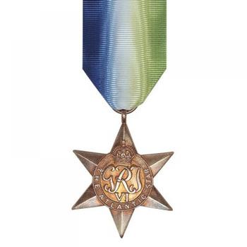 Italian Star And Atlantic Star Unnamed As Issued Medal British WWII WW2 War Medal Full Size  - main image