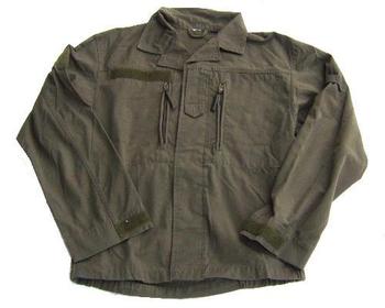 Austrian Military Rip Stop Olive Green Issue Zip Pocket Field Shirt - main image