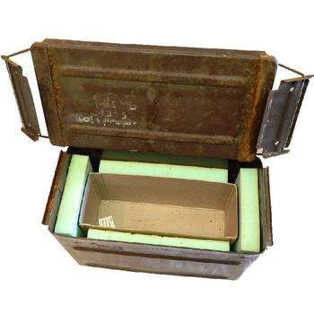 Large Steel ammo box Brown RAF avionic storage / ammo box - main image