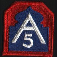 US Army Cloth Badge 5th Army WW2 Style