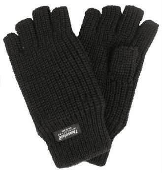 Fingerless Mittens New Thinsulate Lined Fingerless Gloves In Black Or Olive - main image