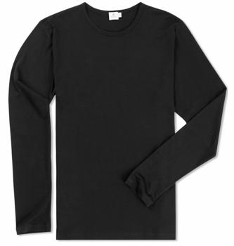 Black Long Sleeved T Shirt, Base Layer, Cotton Top, New