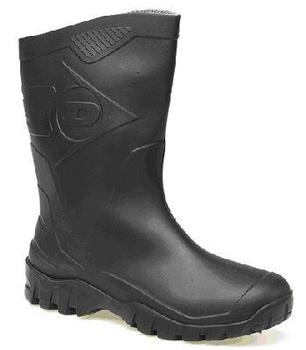 Black PVC Wellington Dunlop Branded Half Size Wellington Boots (W116A)