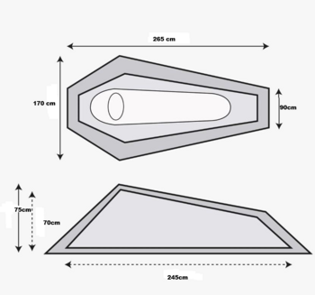 Blackthorne 1 Single Person Lightweight Back Packing Quick Pitch Trekking Tent Black or Hunter Green - main image