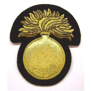 Grenadiers Grenade Blazer Badge With Gold Wire - main image