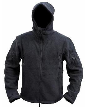 Tactical Black Hooded Fleece - main image