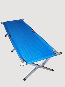 Camp Bed New Military Style Folding Cot Bed, Aluminium Frame and Nylon Cover - main image