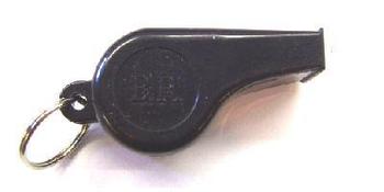 Black Plastic BR Railway Whistle - main image