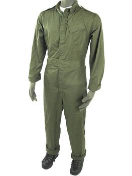 Coverall Olive Green Used British Army Boilersuit Coverall With Pocket And Velcro Front - main image